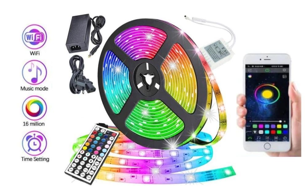 10 meter RGB LED-list / Ljusslinga / LED-Strip Bluetooth APP
