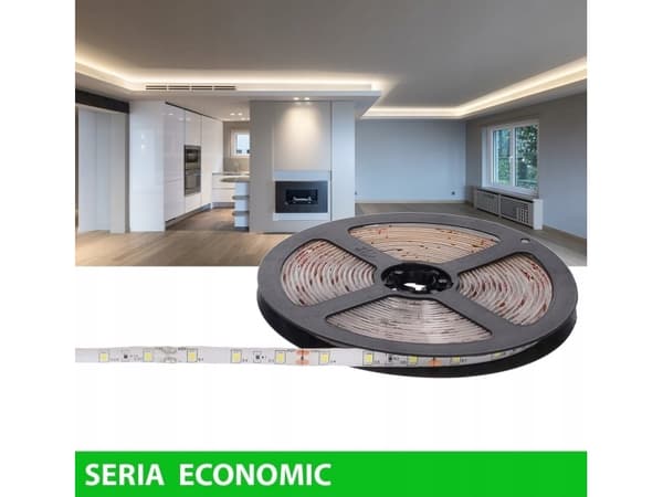 Prescot Tasma LED pre-test IP63 12V SMD2835 4.8 W/M 60 LED CIEPLA 5M/SZT EH007-050-8-NW