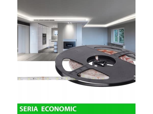 Prescot LED-remsa förtest IP63 12V SMD2835 4.8 W/M 60 LED COLD 5M/SZT EH007-050-8-W