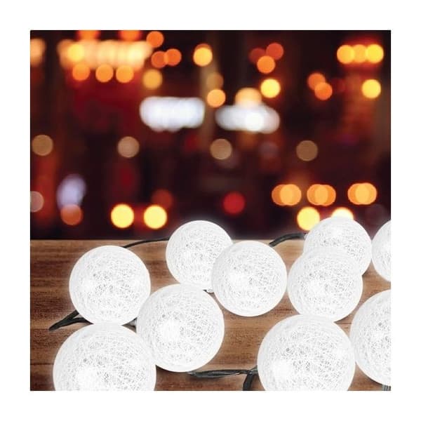 LED-girlang - Ej specificerad - 10 bollar - Diameter 6 cm - Inomhus - AA-batterier