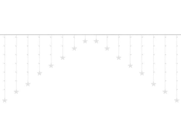 Lyssnor - Lysgardin med stjerner - 136 LED - 2,5 meter