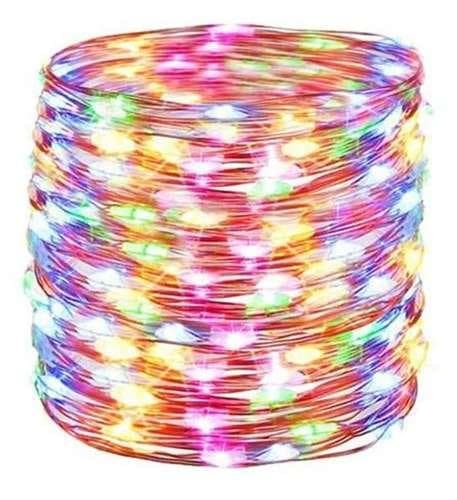 Ljusslinga / Silvertråd 100 LED - 10 meter - Batteridriven