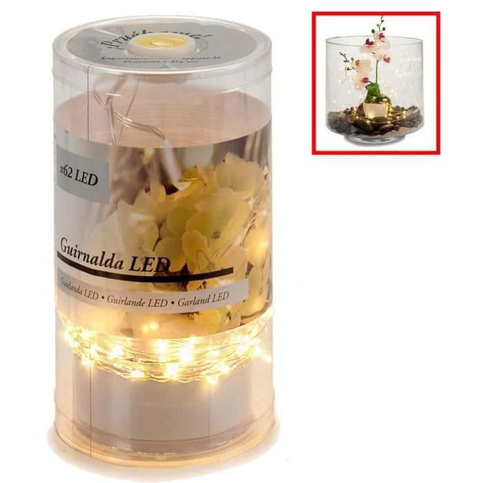62 LED utomhusgirlander med batteri