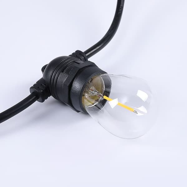 Ljusslinga utomhus - Utebelysning 15m med 30 st utbytbara E27 Led lampor