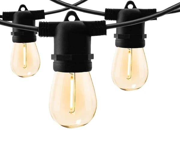 Ljusslinga utomhus - Utebelysning 20 meter med 40 st utbytbara E27 Led lampor