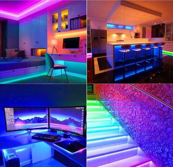 Flexibel 20m RGB LED-list / Ljusslinga / LED-Strip Bluetooth APP