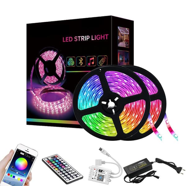 Flexibel 20m RGB LED-list / Ljusslinga / LED-Strip Bluetooth APP