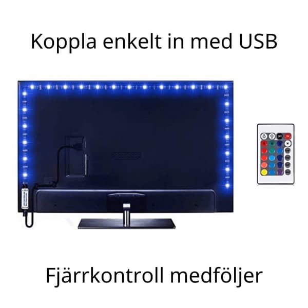 LED-nauha television takapuolelle 2 metriä