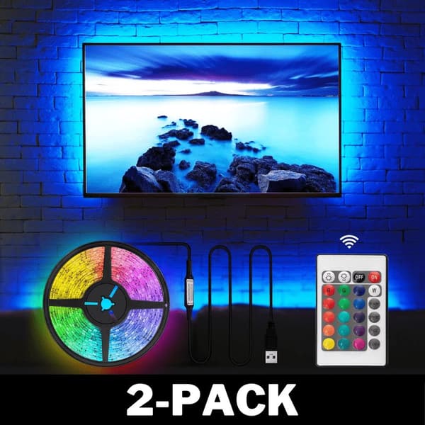 LED-nauha television takapuolelle 2 metriä 2-Pack