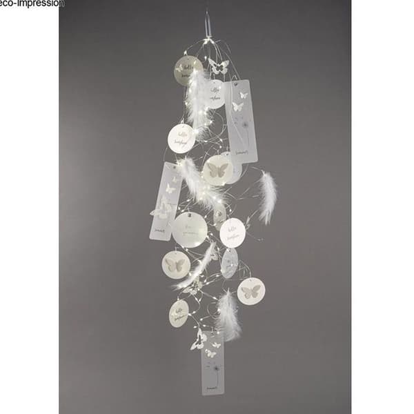 Micro-LED ljus girlander - RAYHER - 4 trådar - 6/18 h timer - Varm vit