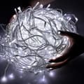 Miniatyrbild 3 av 4: SPRINGOS® 300 LED ljusridå, 14,5m, 8 funktioner, kallvit