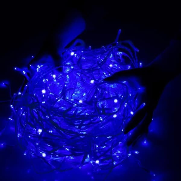 SPRINGOS® Fairy lights 300 lysdioder, 14,5 meter Dekor 8-funktions timer IP44 - Blå