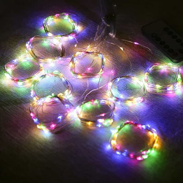 LED Gardin USB Ljusslinga med Fjärrkontroll 3M Flerfärgad