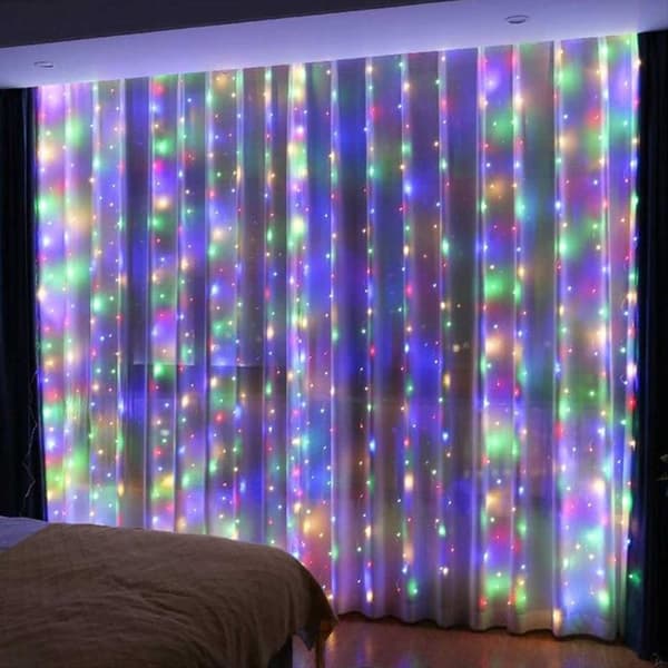 LED Gardin USB Ljusslinga med Fjärrkontroll 3M Flerfärgad
