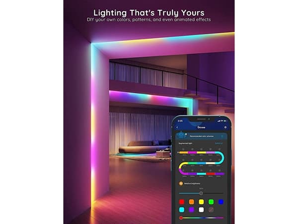 Govee RGBIC Basic Wi-Fi + Bluetooth LED Strip Lights (5 Meter)
