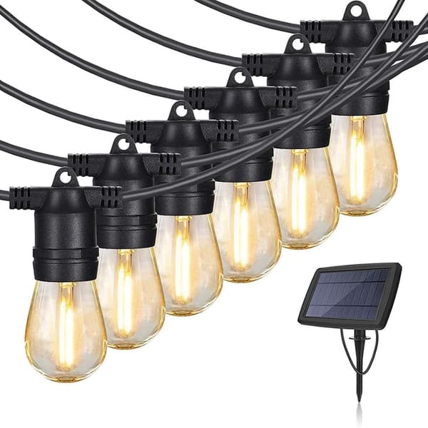 Valoketjut aurinkoenergialla 20 m, 20 vaihdettavalla LED-lampulla - aurinkokennovalaistus