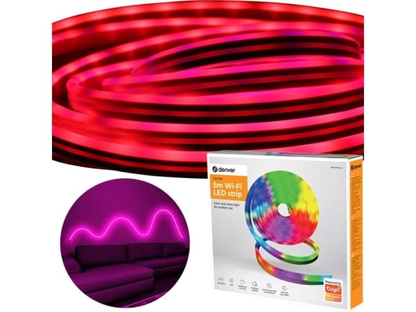 DENVER LCO-541 - Lysslynge - LED - 60 LEDs/m - 20 W - RGB/hvitt lys - 5 m
