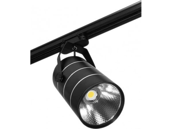 Nvox LED butikklampe enfase skinne spotlight svart 30w 2550 lm kaldt lys 6000k