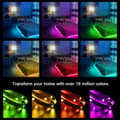 Miniatyrbild 4 av 11: 20m 18LEDs/m 12V RGB musik LED-remsa med fjärrkontroll, 16 miljoner färger, justerbar ljusstyrka, appkontroll, lätt att klippa/installera