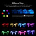 Miniatyrbild 5 av 11: 20m 18LEDs/m 12V RGB musik LED-remsa med fjärrkontroll, 16 miljoner färger, justerbar ljusstyrka, appkontroll, lätt att klippa/installera