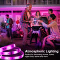 Miniatyrbild 7 av 11: 20m 18LEDs/m 12V RGB musik LED-remsa med fjärrkontroll, 16 miljoner färger, justerbar ljusstyrka, appkontroll, lätt att klippa/installera