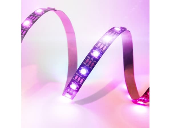 DELTACO SMART HOME - Ljusslinga - LED - 60 LEDs/m - RGB-lampa - 2 m - svart
