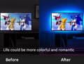Miniatyrbild 8 av 8: 2m 18leds/m 16 färger RGB LED-remsa för TV-bakgrundsbelysning och rumsdekoration, Bluetooth APP-kontroll, för 23-32 tums TV