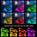 Miniatyrbild 6 av 11: 20mX10mm 12V 18LEDs/m dimbar RGB musik LED-remsa med fjärrkontroll, synkronisering av ljus/musik, APP-kontroll, timingfunktion