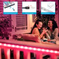Miniatyrbild 10 av 11: 20mX10mm 12V 18LEDs/m dimbar RGB musik LED-remsa med fjärrkontroll, synkronisering av ljus/musik, APP-kontroll, timingfunktion