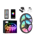 Miniatyrbild 1 av 11: 20mX10mm 12V 18LEDs/m dimbar RGB musik LED-remsa med fjärrkontroll, synkronisering av ljus/musik, APP-kontroll, timingfunktion