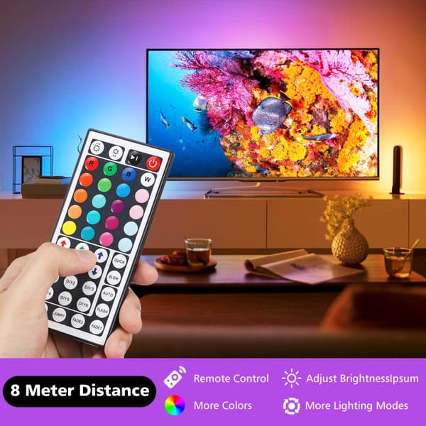 3*4M 5050 RGB LED Strip Light Icke-vattentät + Controller + Fjärrkontroll + 12V 5A strömförsörjning