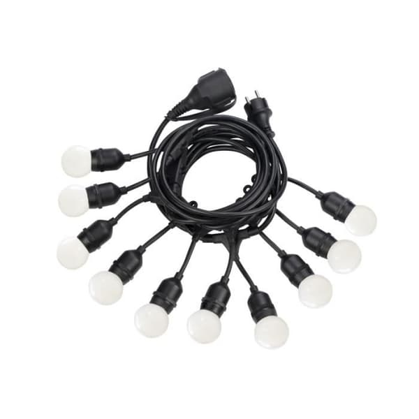 Upphängning - Ideal Lux - FIESTA SP10 - Svart - Kabel med uttag och förankringsöglor - L 605 x H 14 x D 4 cm