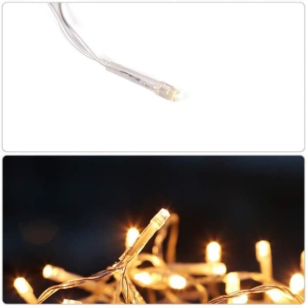 Ljusgardin - Salcar - 5m - 200 LED - Varmvit - Strömbrytare
