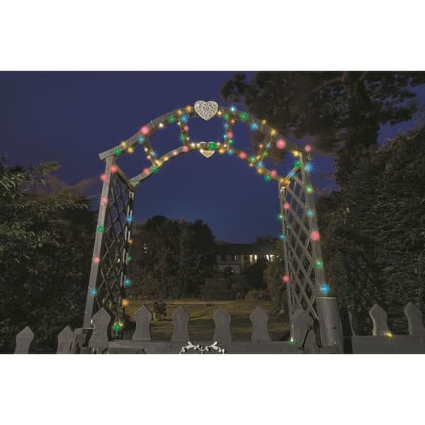 Flerfärgad utomhuskrans 100 lysdioder SMART GARDEN