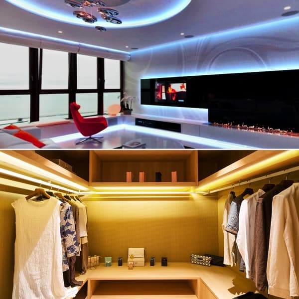 2ST 5M 5050 LED Strip Light RGB Vattentät dekorativ lampa + Strömförsörjning + 44 Keys Fjärrkontroll DC12V