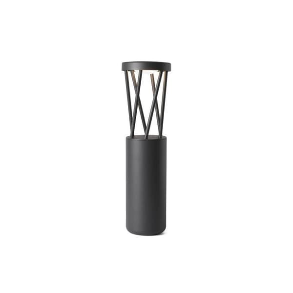 Lampe balise - Estudi Ribaudí - TWIST - Mörk grå - 1 glödlampa - LED - Utomhus Mörkgrå