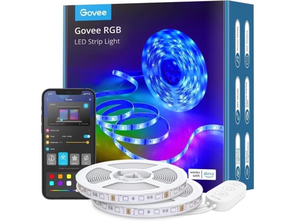Govee RGB Smart Wi-Fi and Bluetooth LED Strip Lights (10m)