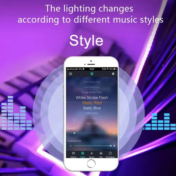 Mini LED Strip 5050 Control 4Pin USB 5-24V APP MIC Mode 1600 Million Color Dimmer RGB Light Controller