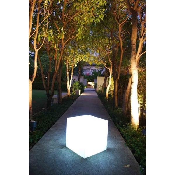 Vit lysande kub 40 cm E27-glödlampa