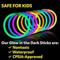 Miniatyrbild 4 av 4: Paket med 100 flerfärgade Party Glow Sticks med kontakter - YWEI