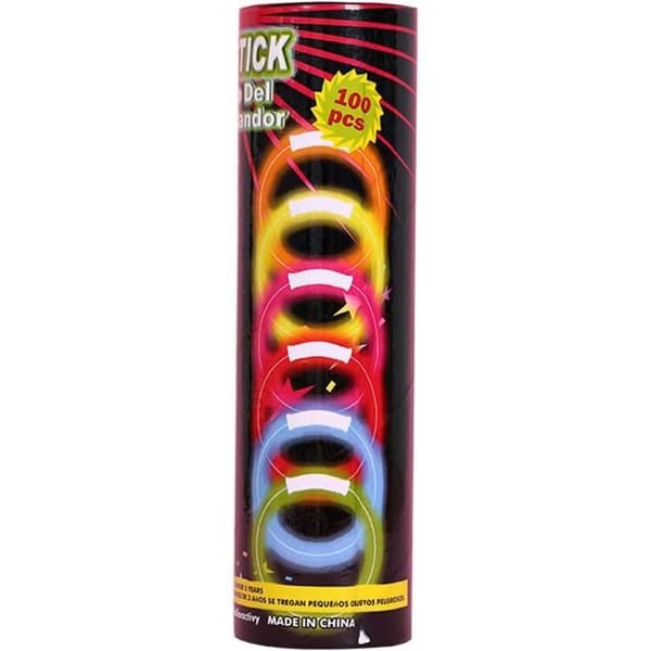 100-pack Plastic Distorting Glow Sticks Extra långvarig fluorescens, barnhalsband, slumpmässig färg[201]