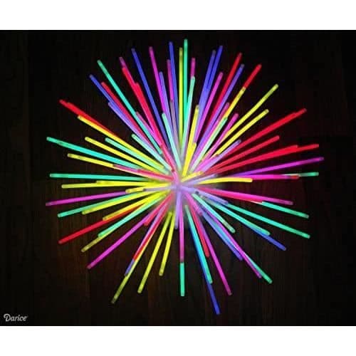 Neonfärgstavar, 100-pack, 8 tum, ljusa giftfria festfavoriter[283]