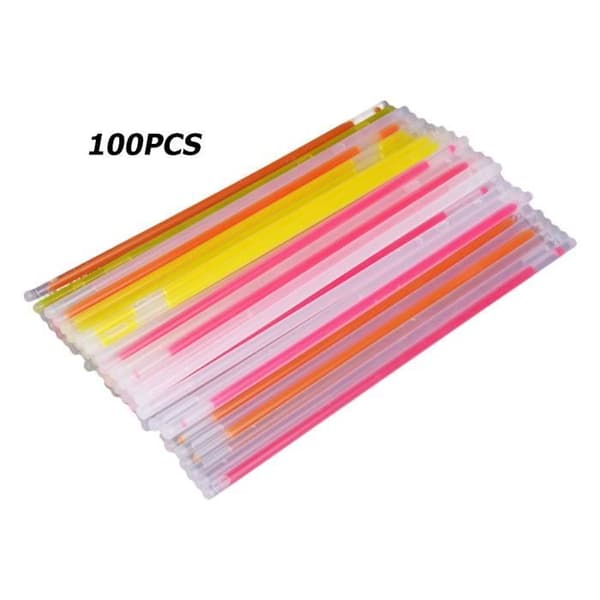 100st - Engångs fluorescerande glödarmband, 100 stycken, glödstift, dekoration, bärbar, icke till