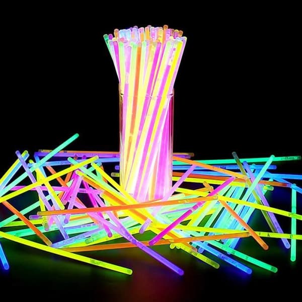 Fluorescerande glödstift för fest, 100 stycken, Glow in the Dark, Tillbehör till festdekorationer