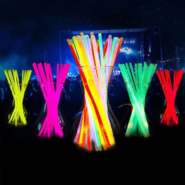 Fluorescerande glödstift för fest, 100 stycken, Glow in the Dark, Tillbehör till festdekorationer