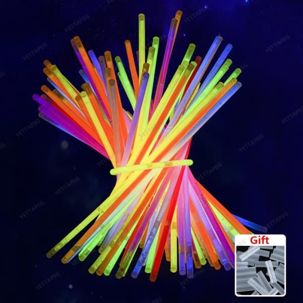 100 Vat Sticks - Luminous Ancers Party Supplies, Colorful Shoous Glow in the Dark, Lämplig för födelsedag