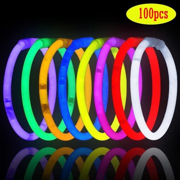 100 st - Glow sticks för presidentskap, glödande neon, färgglada armband för bröllopsfest, leverans