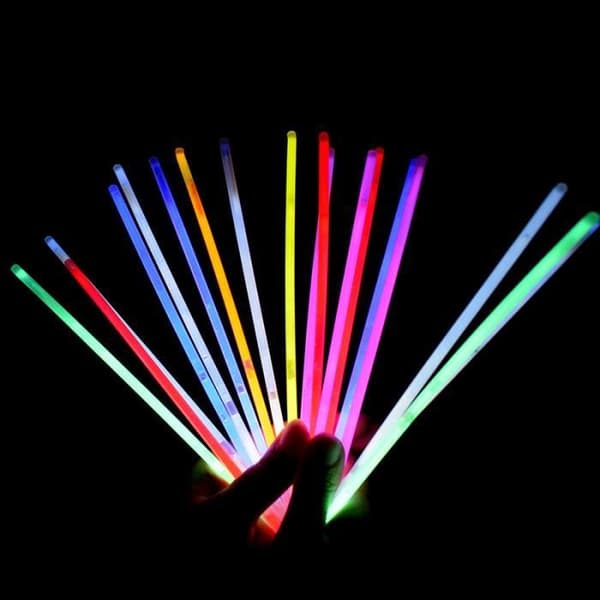 Blandning av fluorescerande glödstift för armband, 100 delar, fluorescerande, neon, lysande, för bröllop
