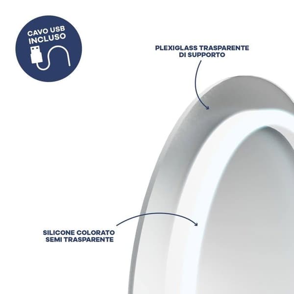 Inomhus ljus girland L10 srl - CS001CI - LED SKYLT CIRCLE 40 LIFESTIL KALLVIT