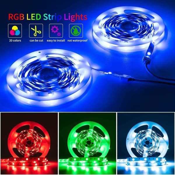 Flexibel 40m RGB LED-list / Ljusslinga / LED-Strip Bluetooth APP